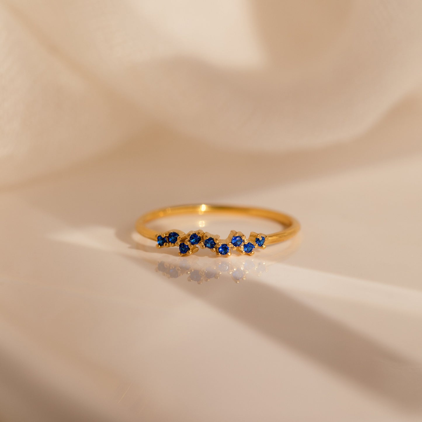 Sparkling Simplicity: The Tiny Cluster Birthstone Ring Sterling Silver