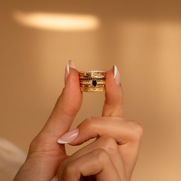 Eternal Elegance: The Pave Oval Birthstone Ring