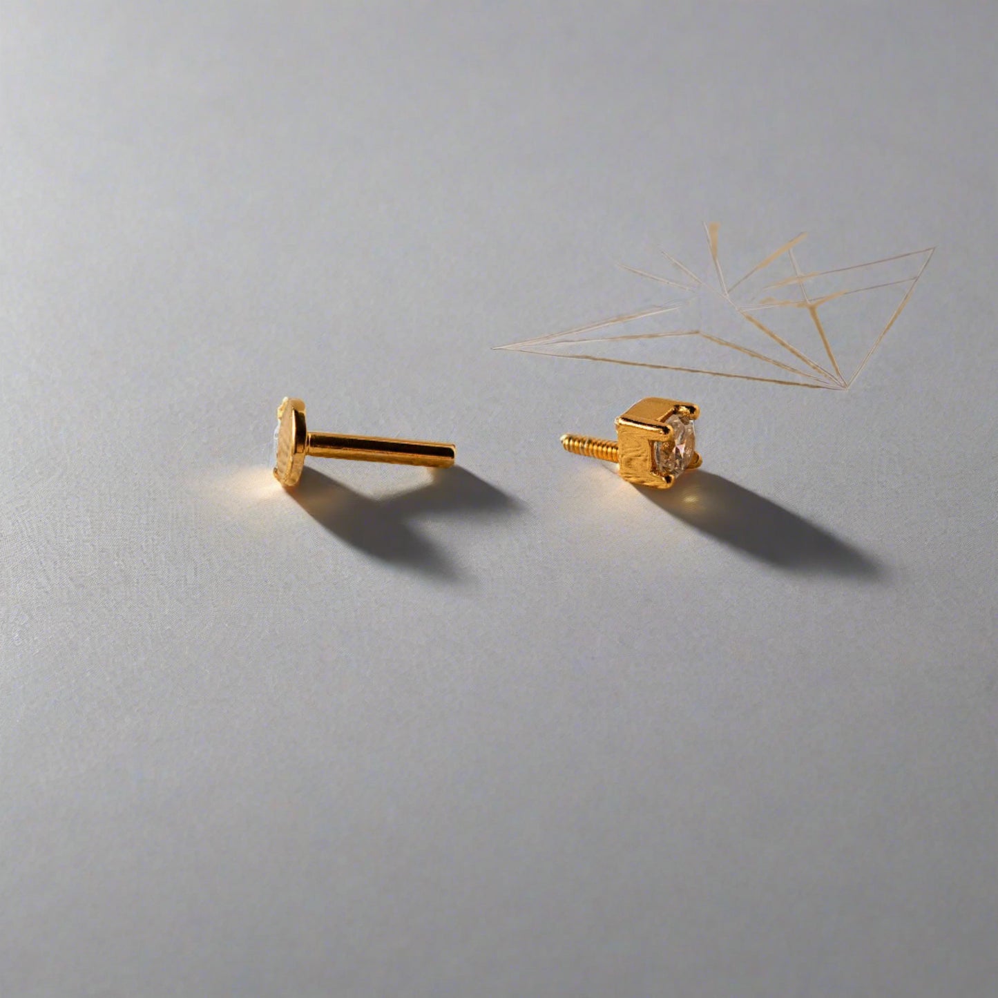 Diamond Flatback Studs