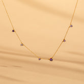 Radiant Grace: Amethyst Station Necklace