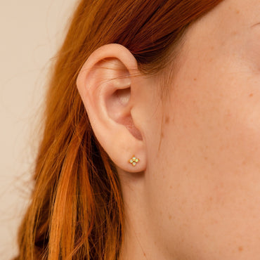 Ivy Opal Flower Studs