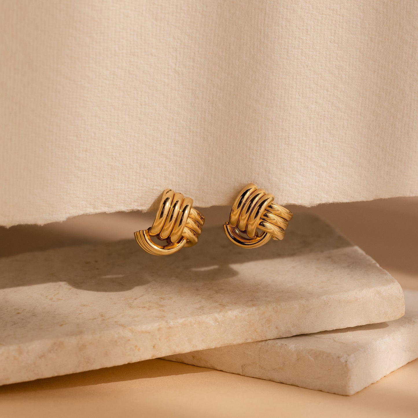 Bold Triple Knot Stud Earrings: A Stylish Tribute to Mom's Bold Spirit