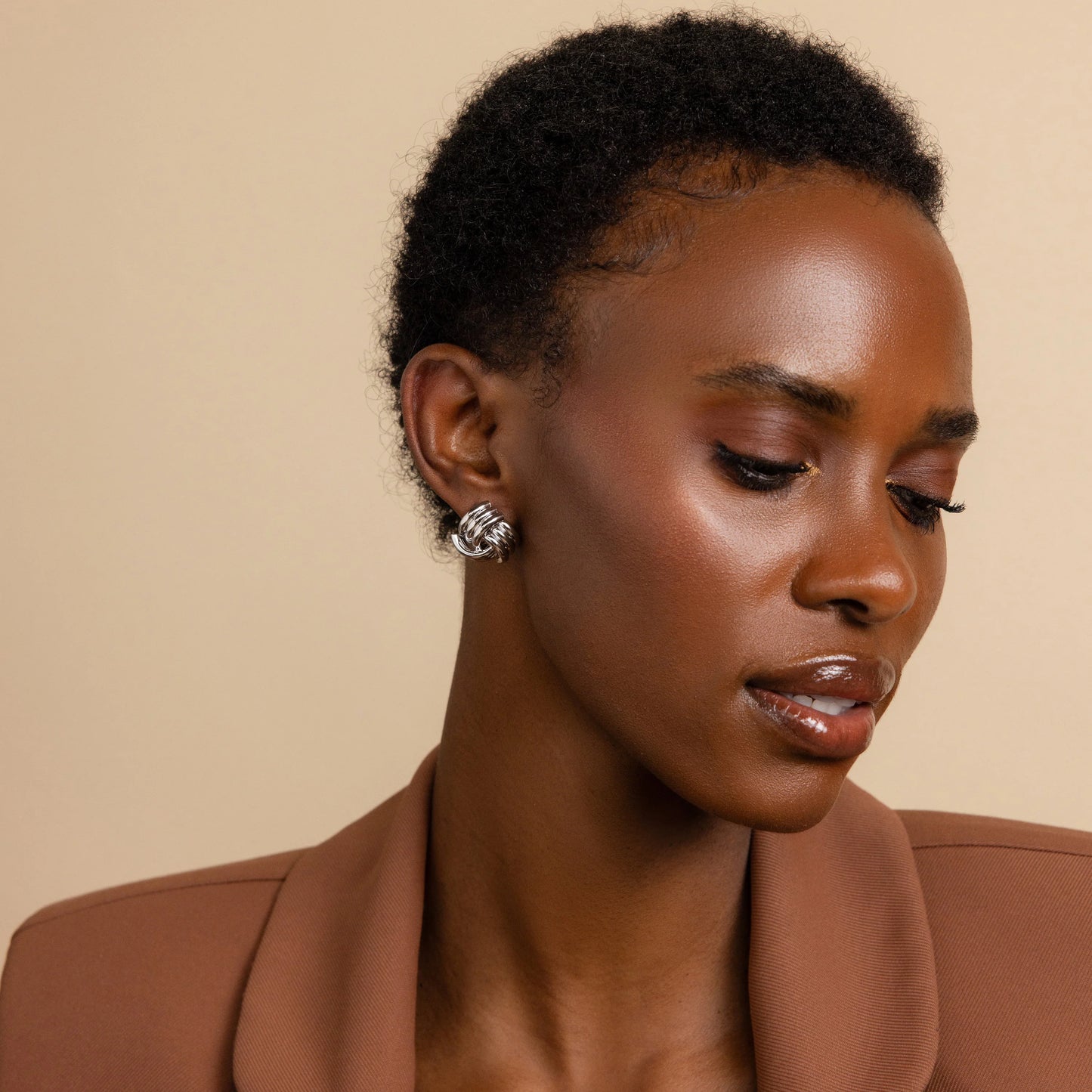Bold Triple Knot Stud Earrings