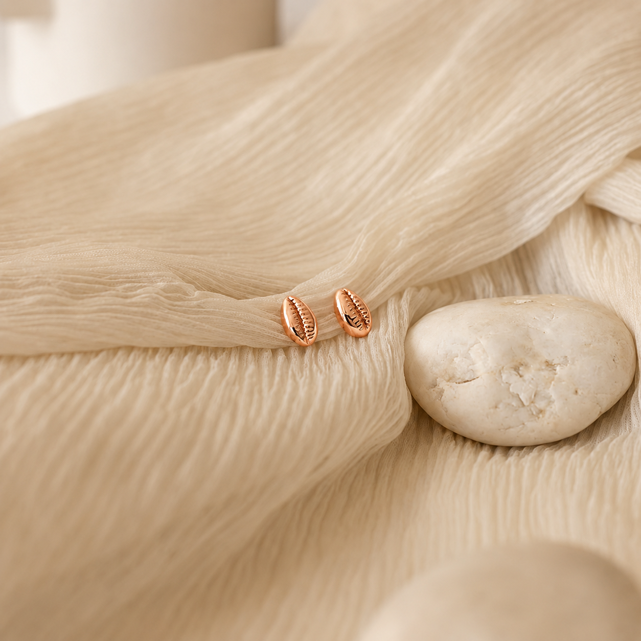 Cowry Shell Stud Earrings