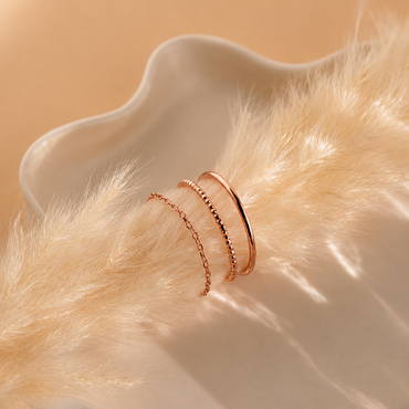 The Textured Stacking Ring Set