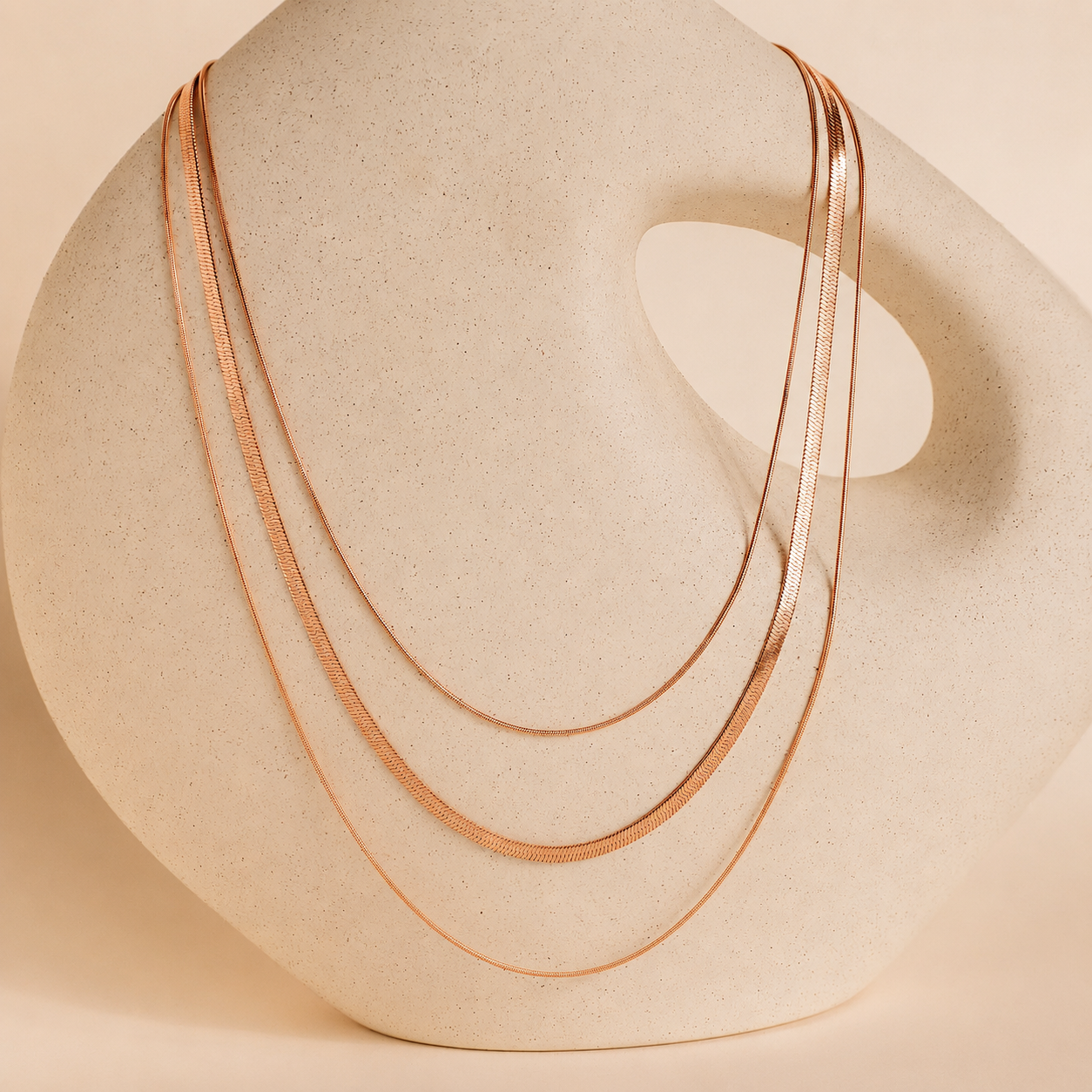 Triple Layered Chain Necklace
