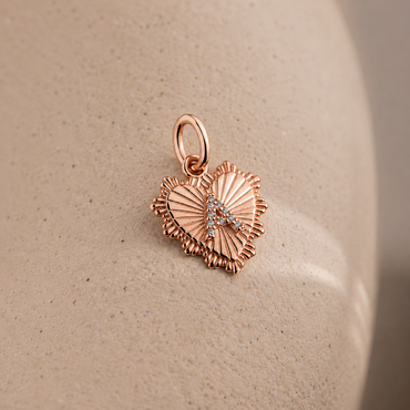 Heartline Initial Charm