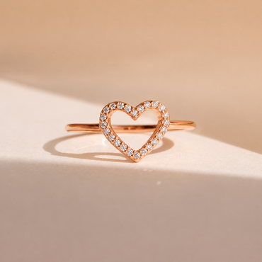 Eternal Love: Aphrodite Pave Heart Ring