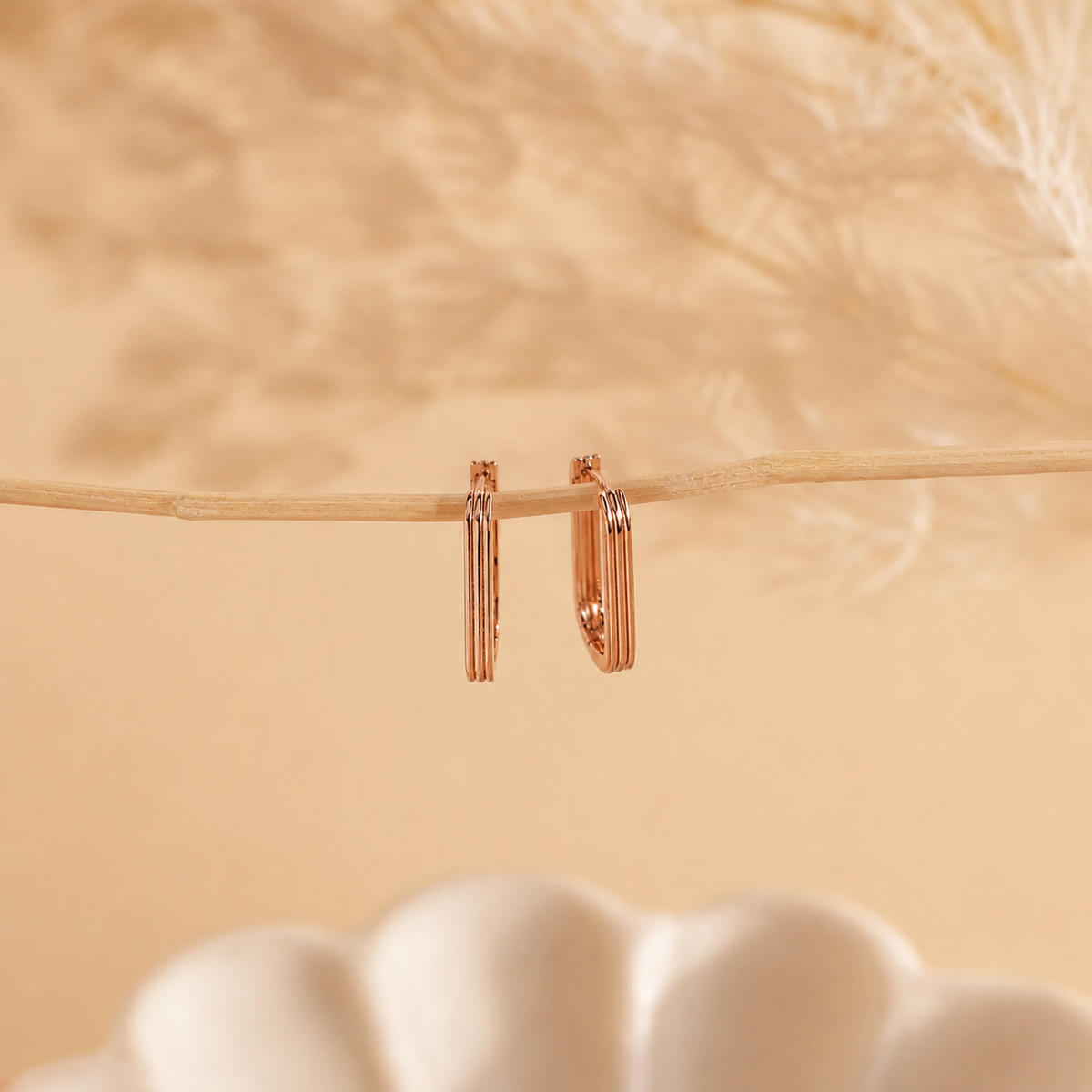 Large Ribbed Link Hoops