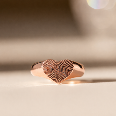 Personalized Heart Signet Ring