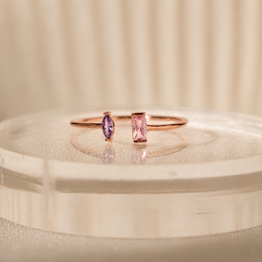 Duo Marquise Baguette Ring
