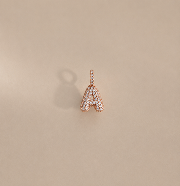 Bubble Script Pave Charm