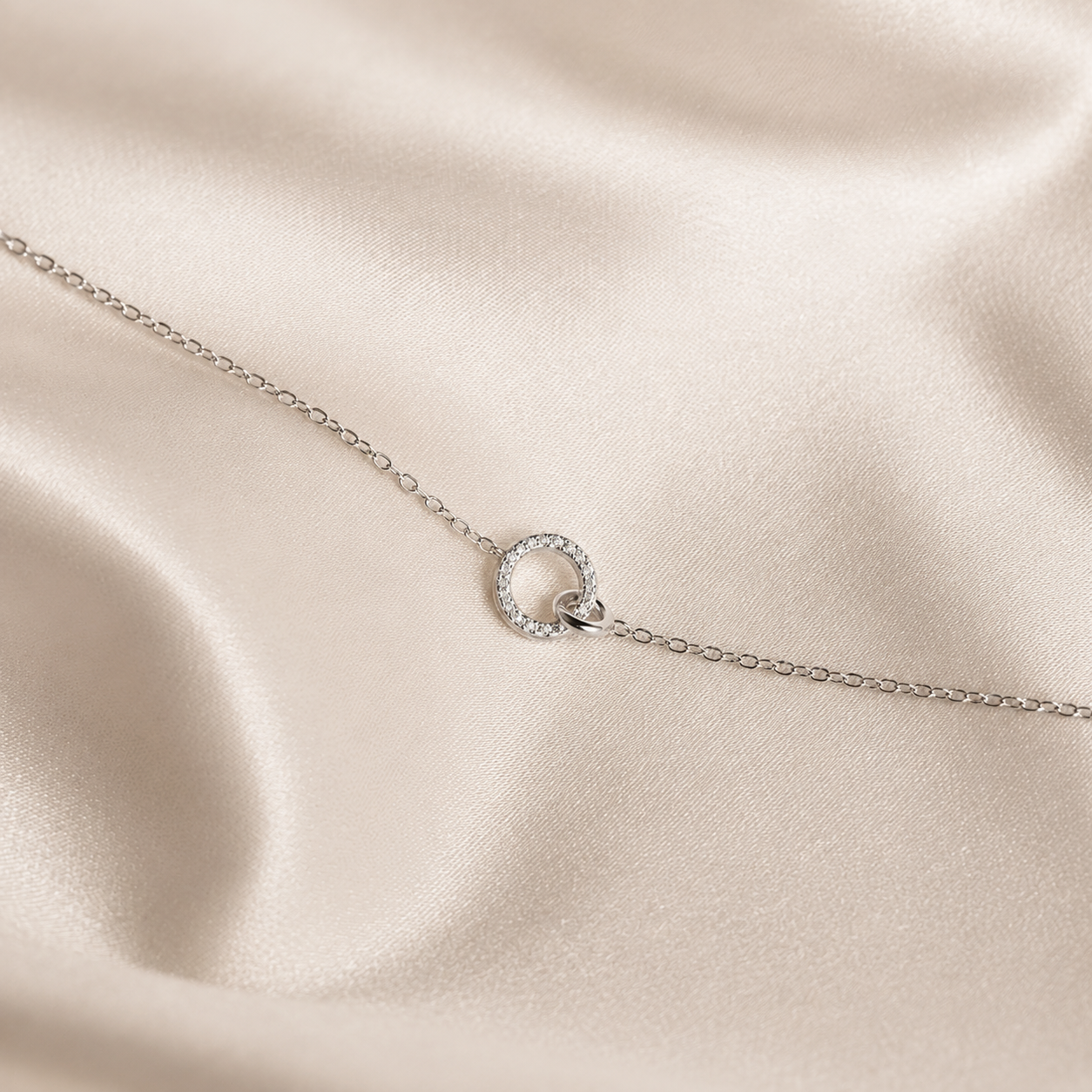 Elegant Interlocking Charm Necklace