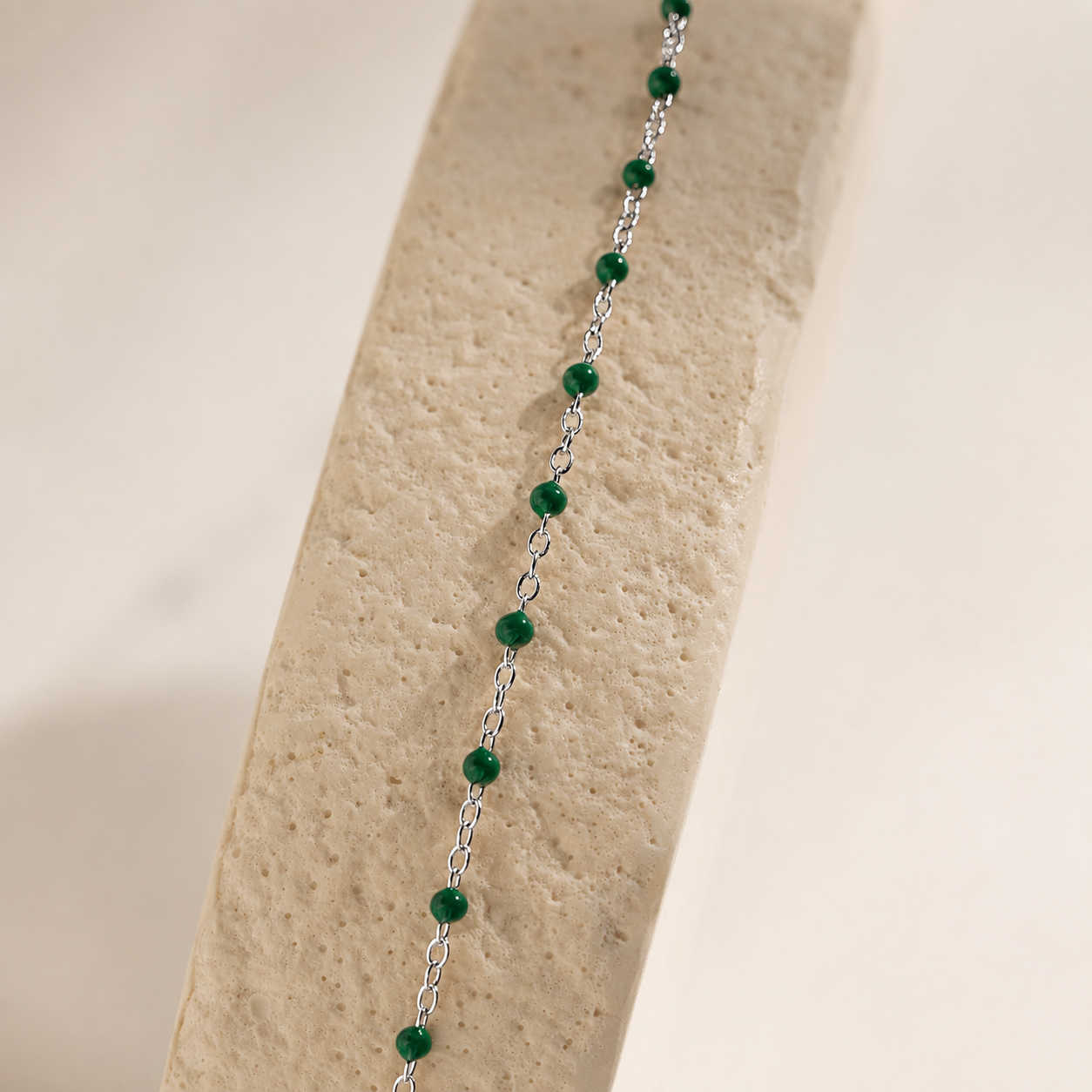 Emerald Station Necklace