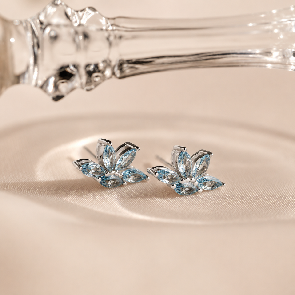 Aquamarine Marquise Studs