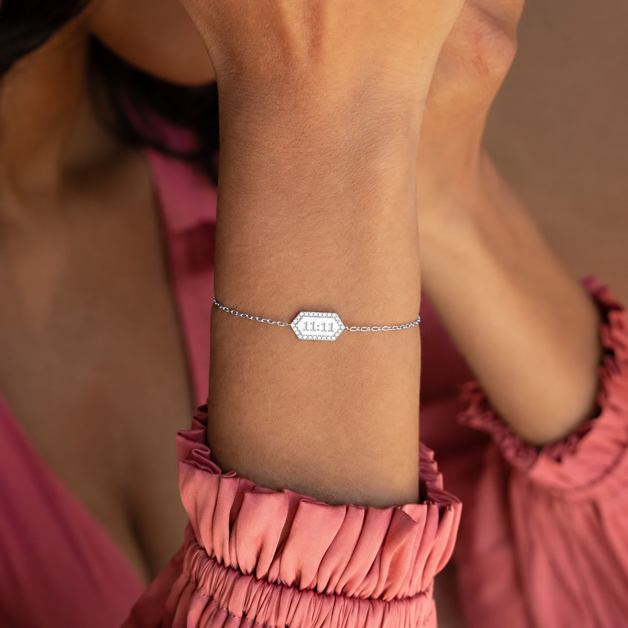 Hexagon Charm Bracelet