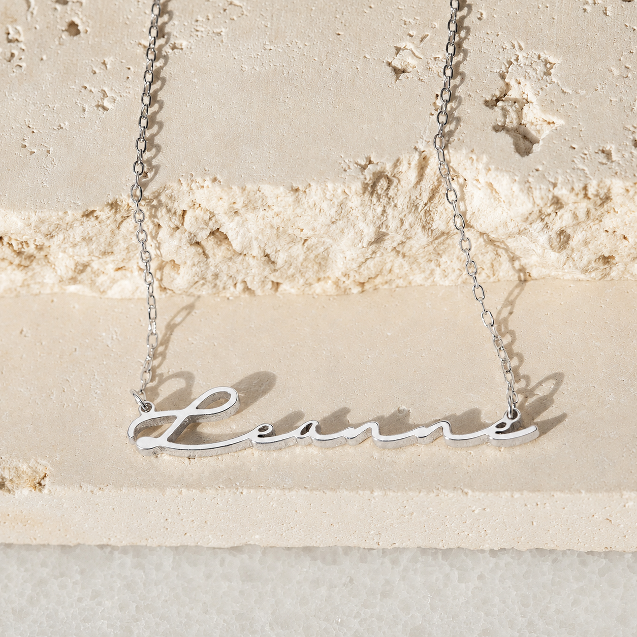 Off-Center Name Necklace