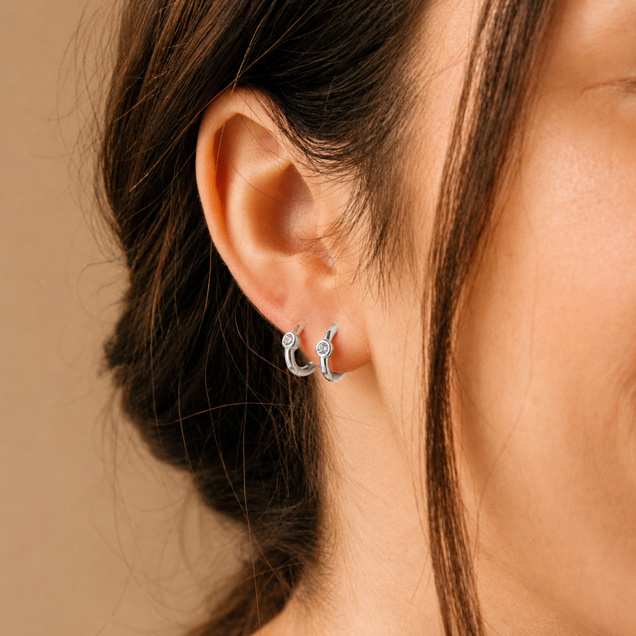 Alea Diamond Huggie Earrings