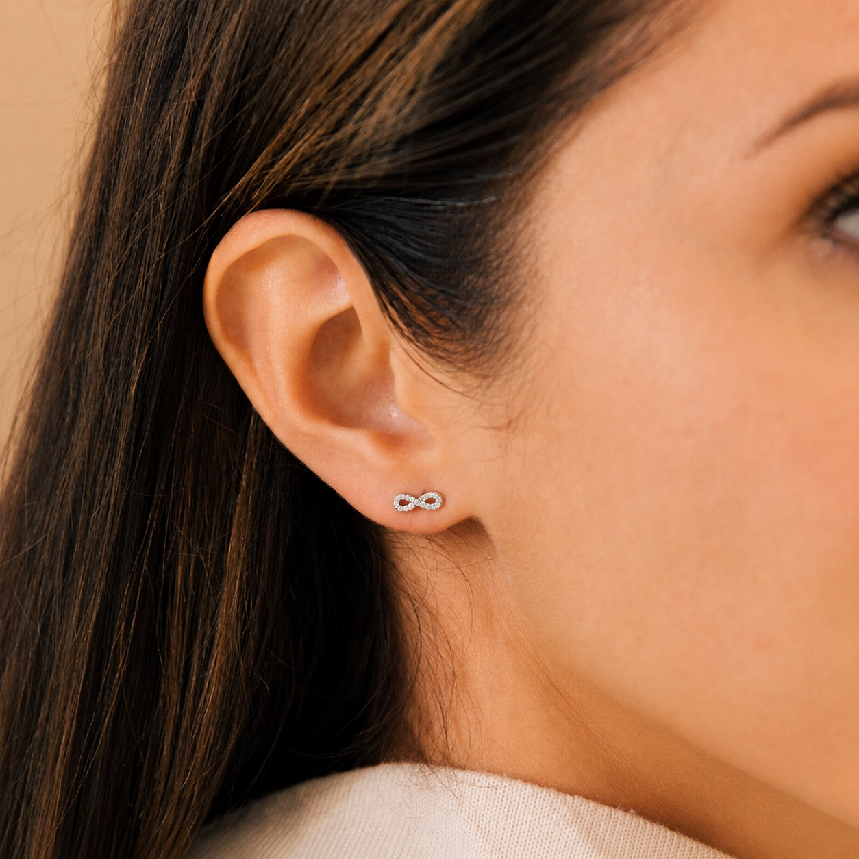 Pave Infinity Studs
