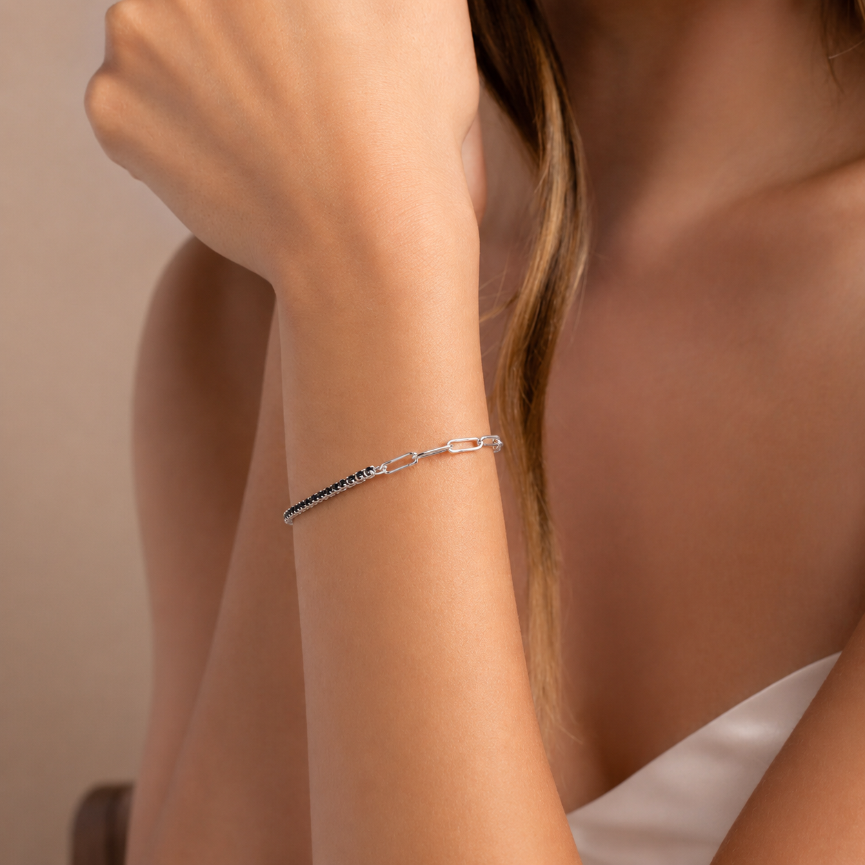 Black Diamond Tennis Bracelet