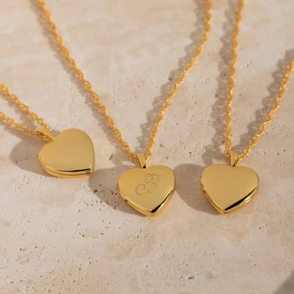 Pretty Initial Heart Necklace