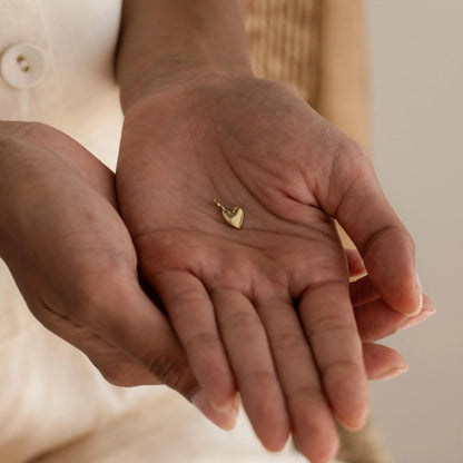 Minimalist Dream Puff Heart Charm from LUXEZ Jewels, symbolizing love and modern elegance.