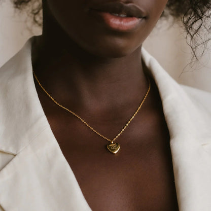 Pretty Initial Heart Necklace