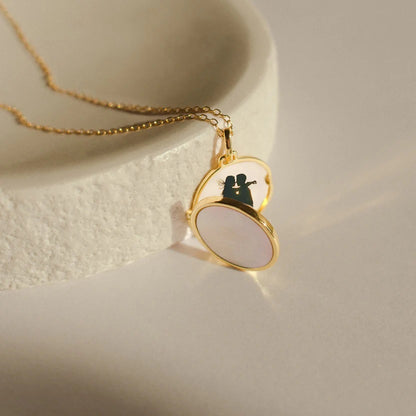 Nova Pearl Disc Necklace