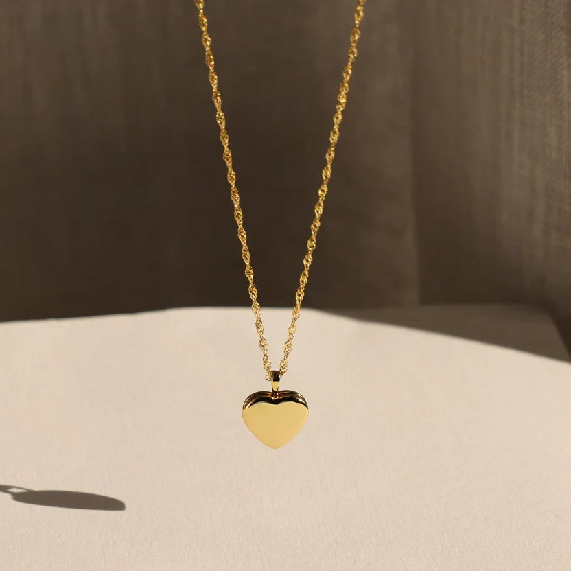 Pretty Initial Heart Necklace