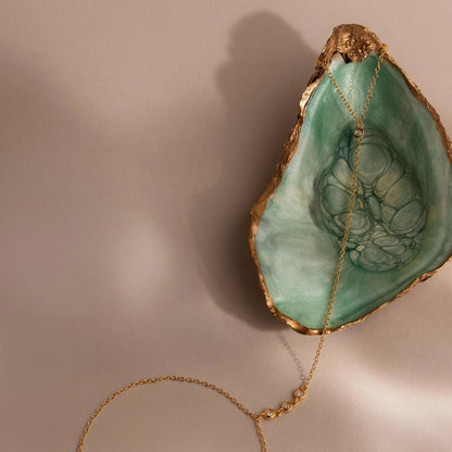 Elegant wrist view of Ava Drop Chain Bracelet showcasing its refined and timeless design.