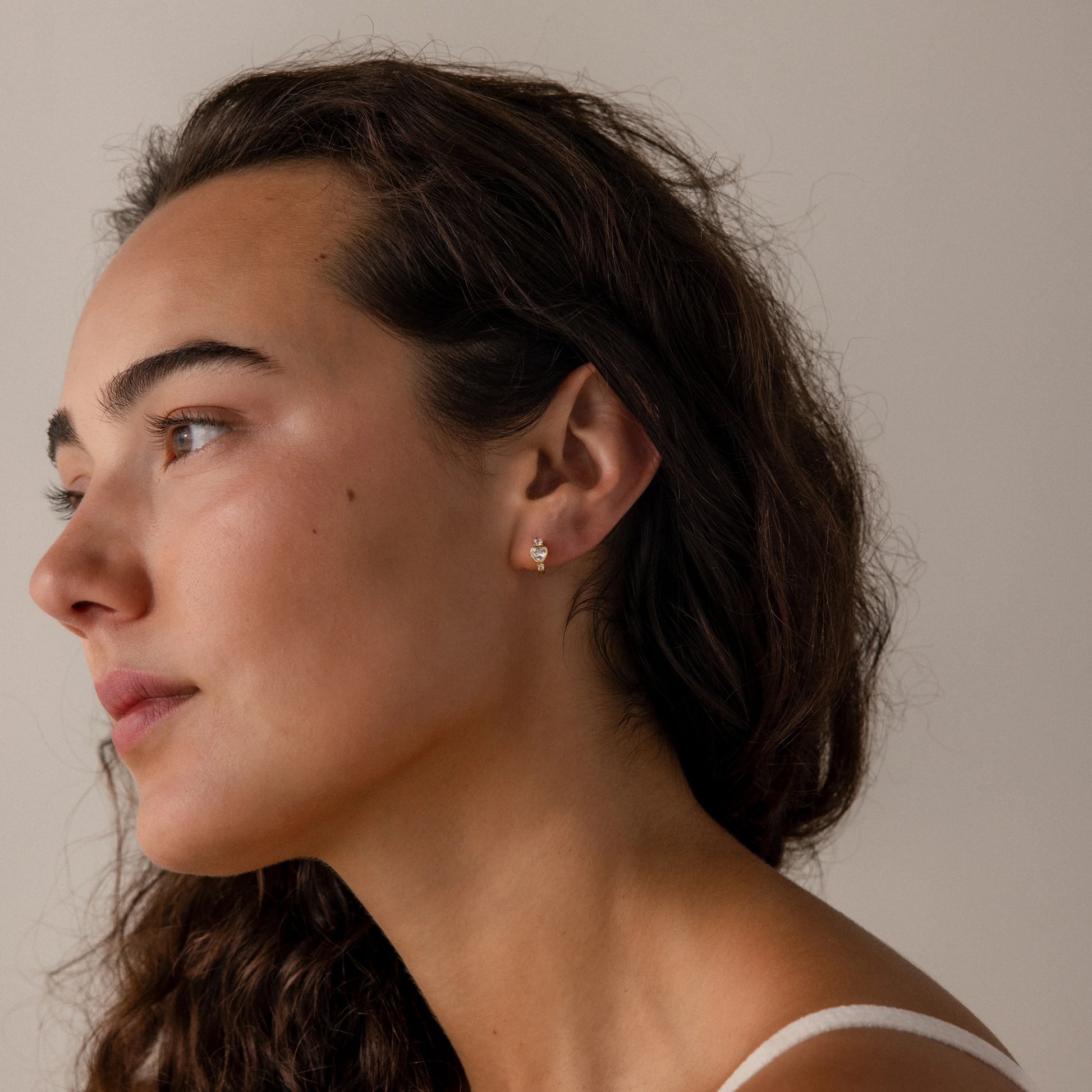 LUXEZ Jewels Luna Amethyst Hoops in silver and gold finishes