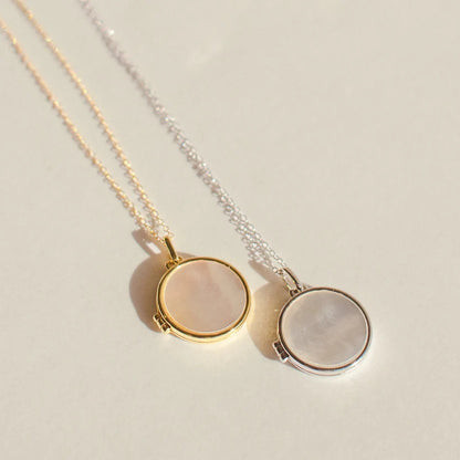 Nova Pearl Disc Necklace