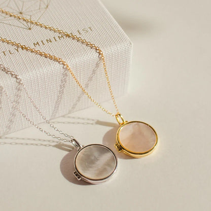 Nova Pearl Disc Necklace