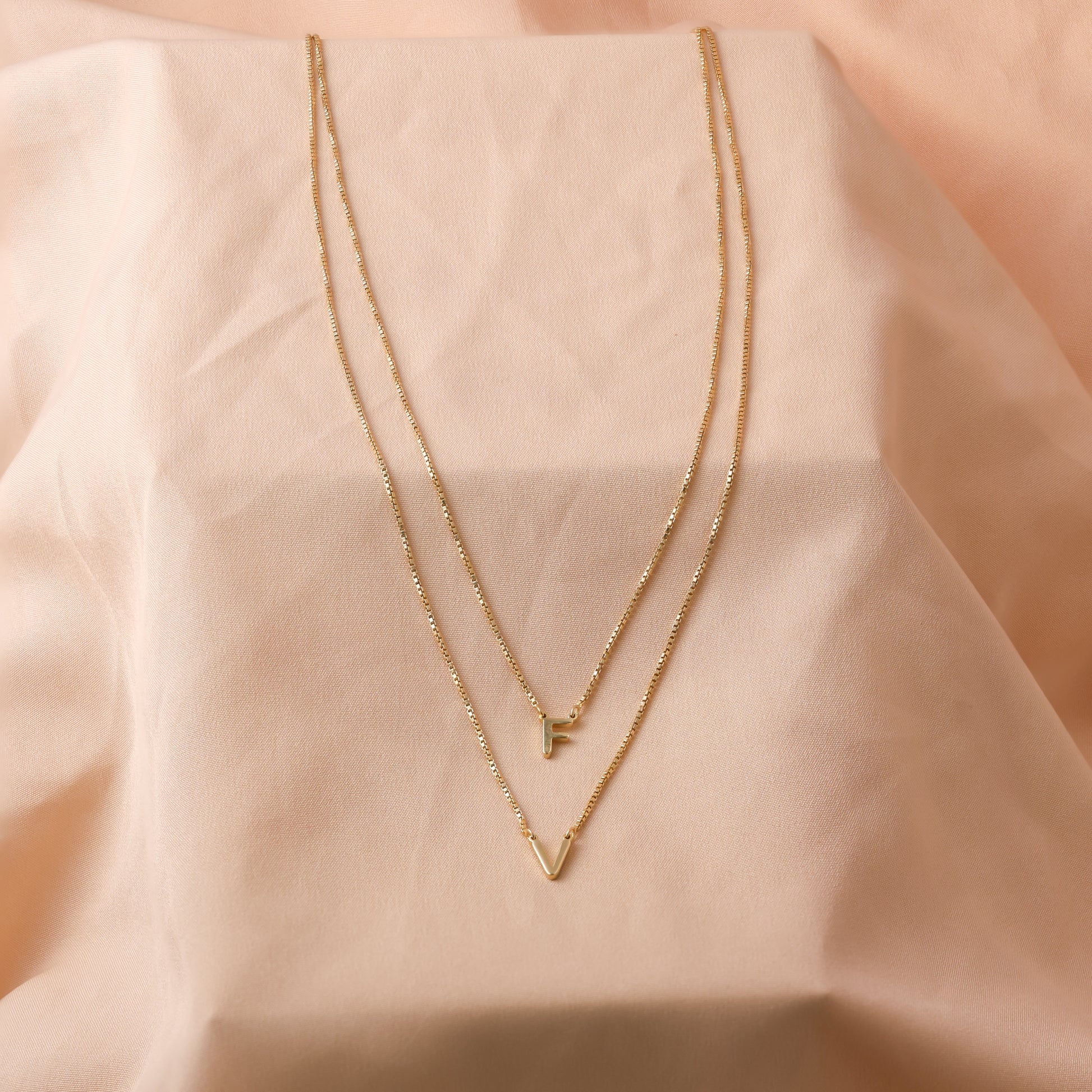  Double Letter necklace for women/girls