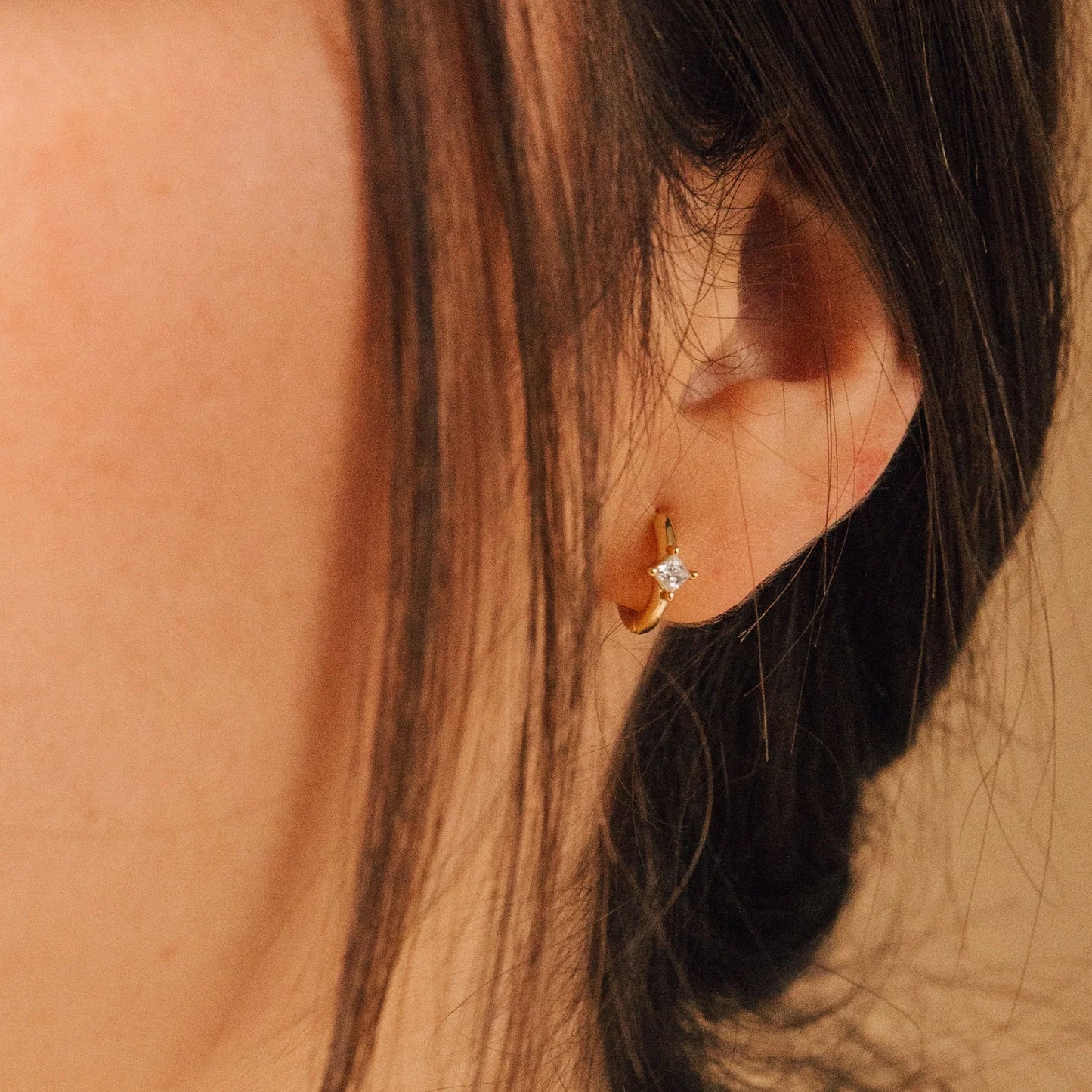 Athena Diamond Huggie Earrings