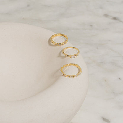 Baguette Eternity Ring Sterling Silver