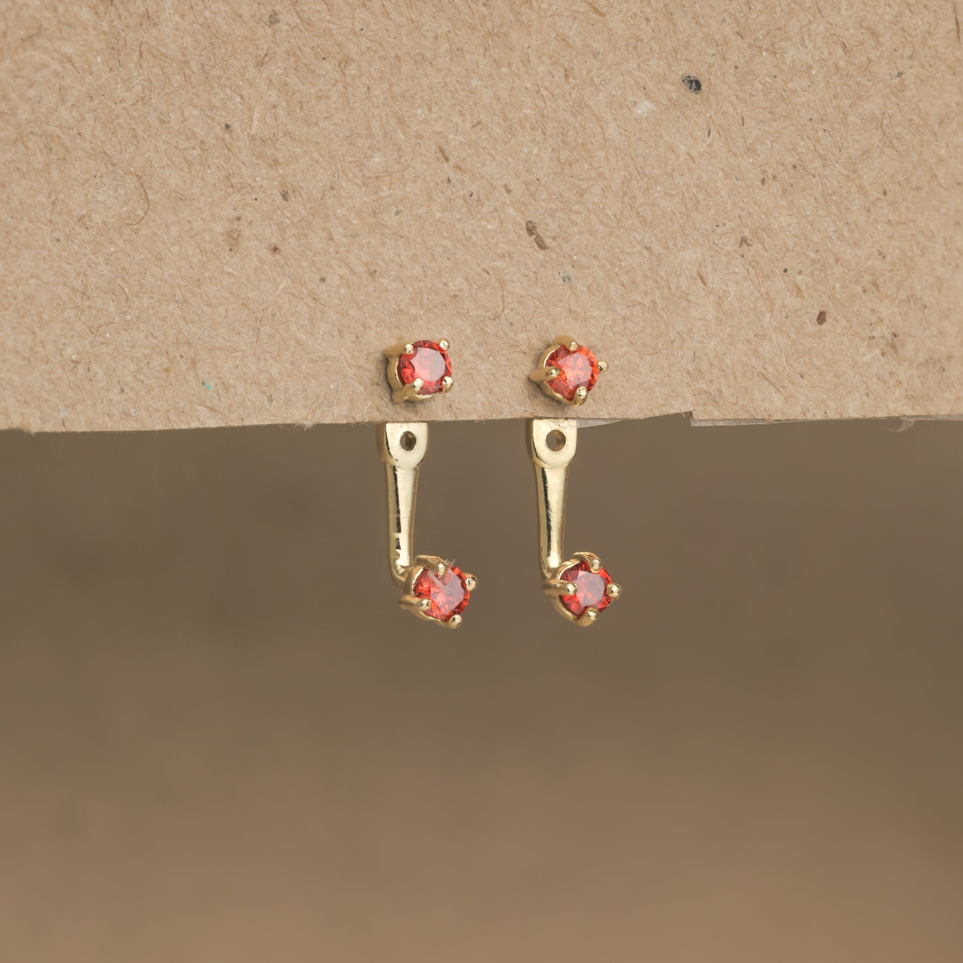 Topaz November Birthstone Ear Jackets 925 Silver