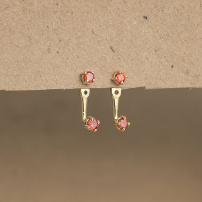 Topaz November Birthstone Ear Jackets 925 Silver