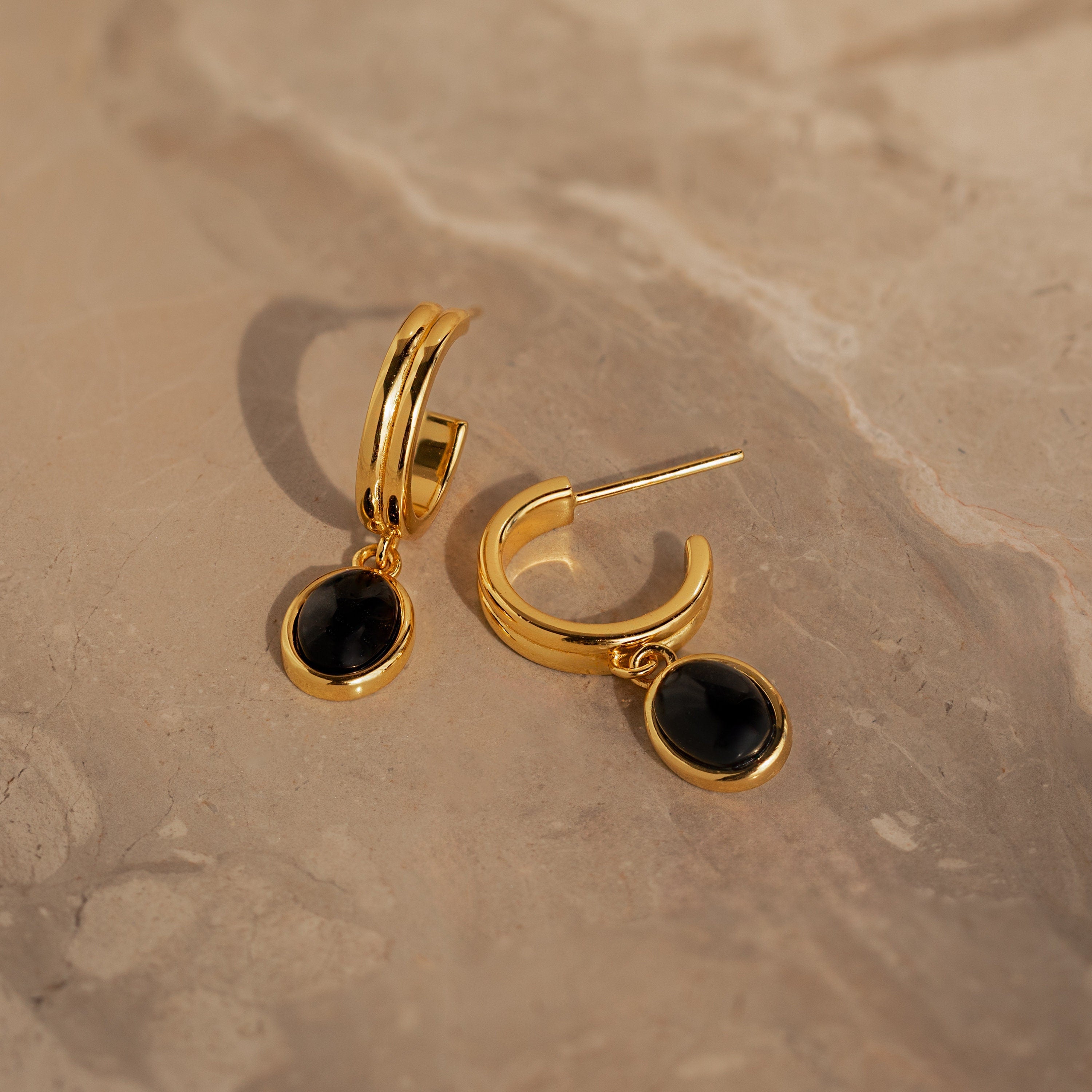 Black_Gemstone_Drop_Hoop_Earrings