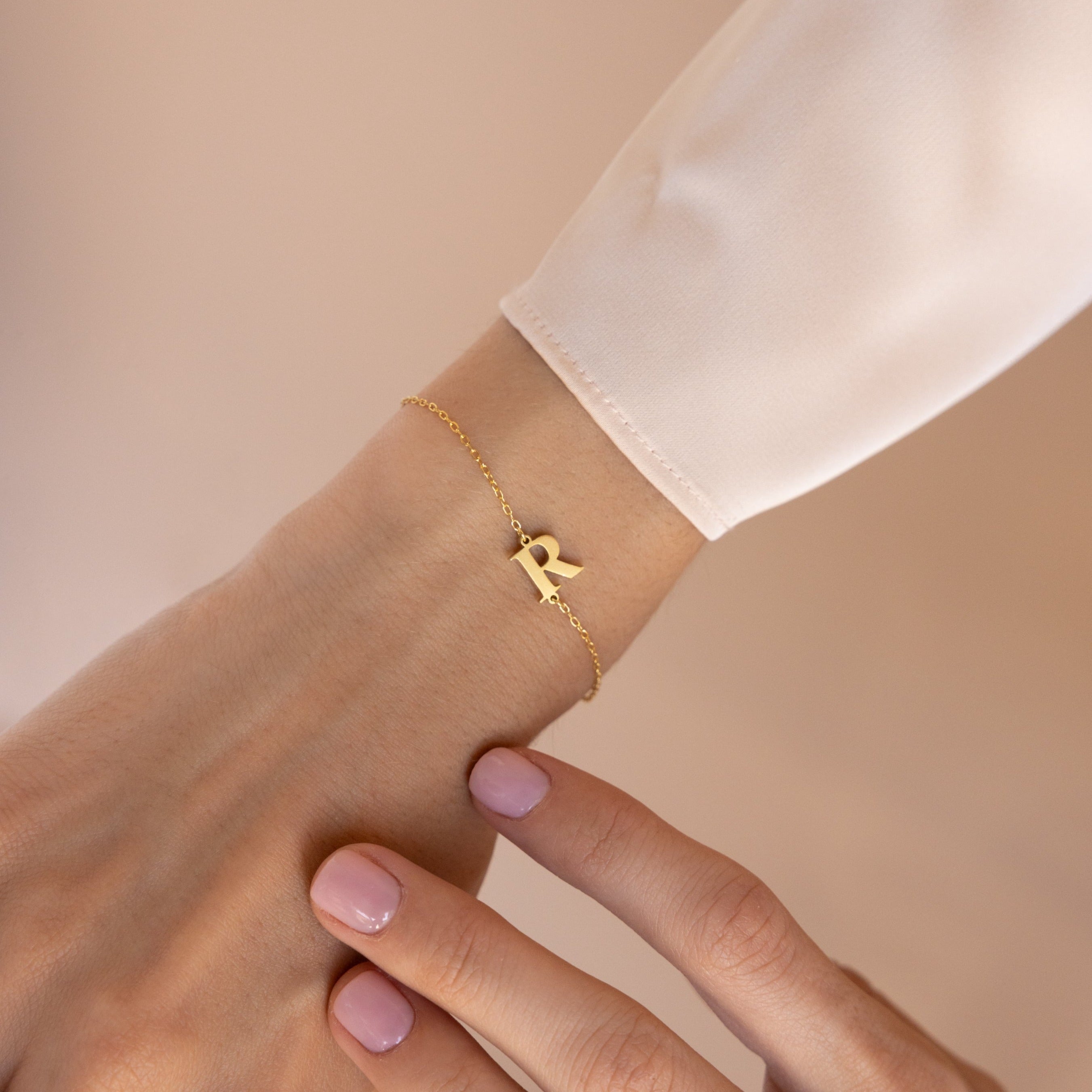 Newsletter Initial Bracelet Rose Gold