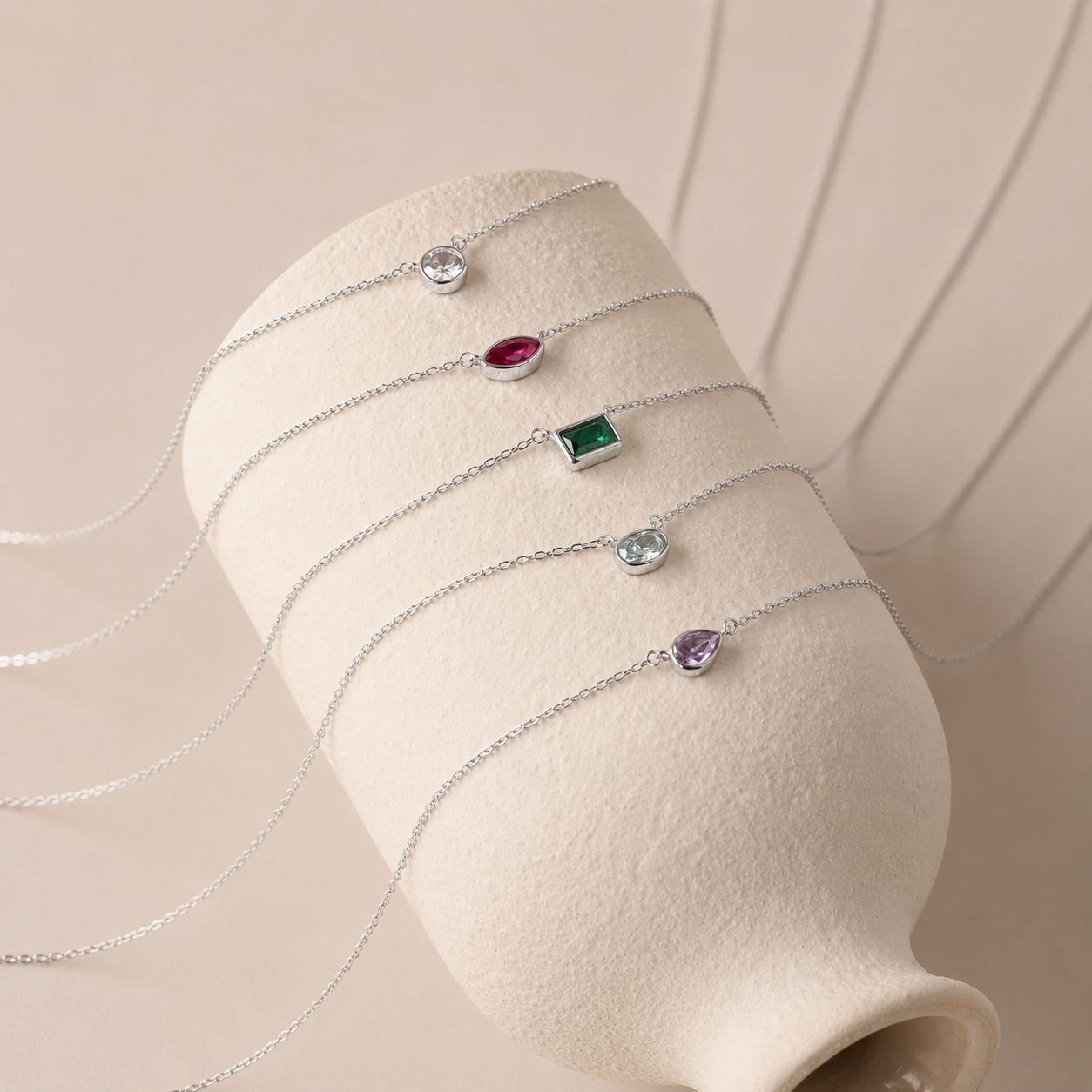 Brilliant Custom Birthstone Pendant Necklace