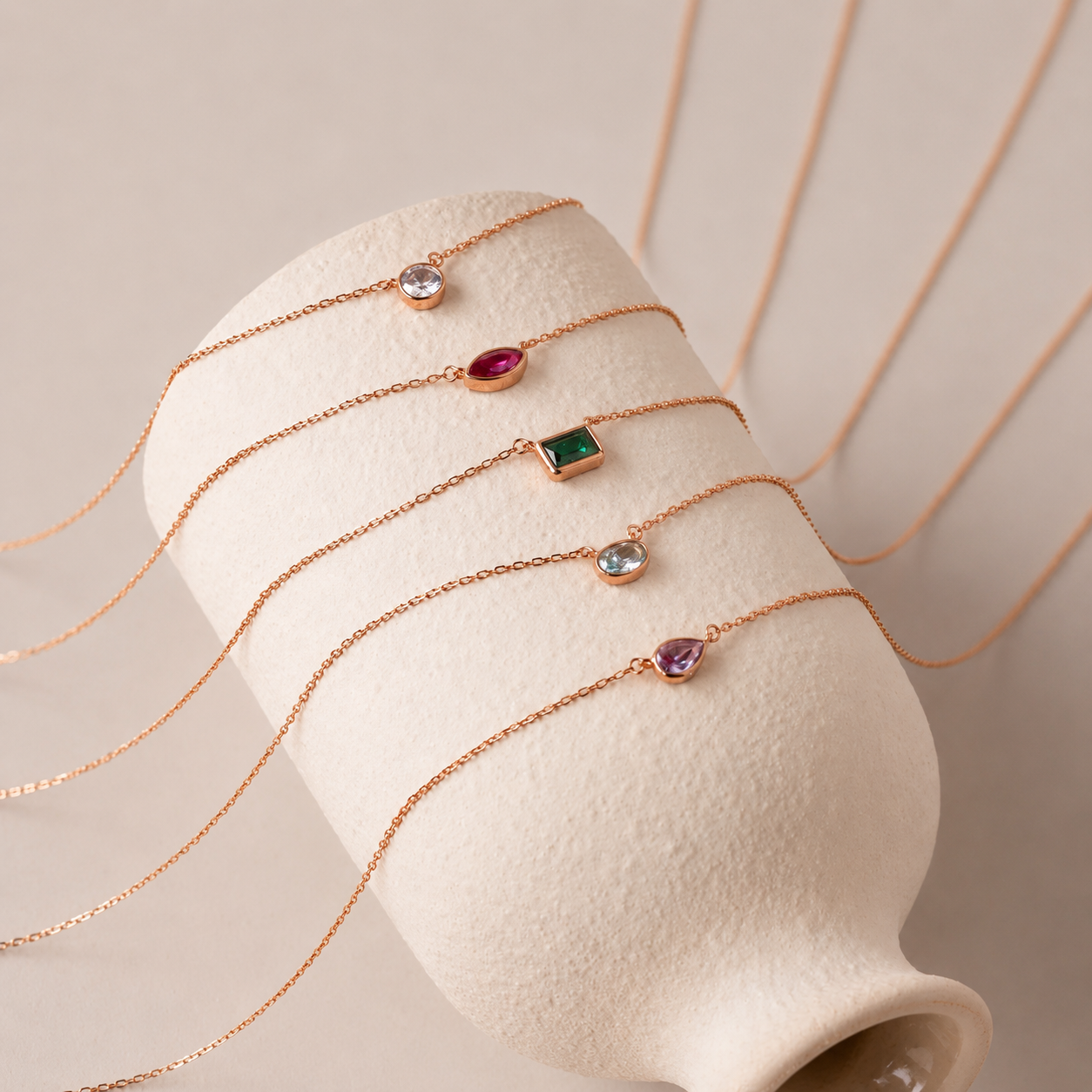 Brilliant Custom Birthstone Pendant Necklace