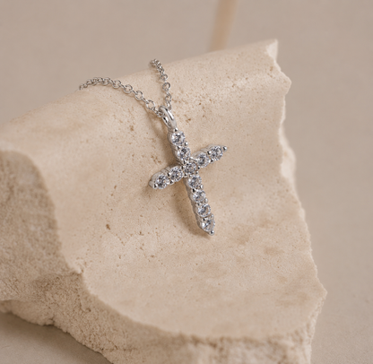 Pave Cross Necklace