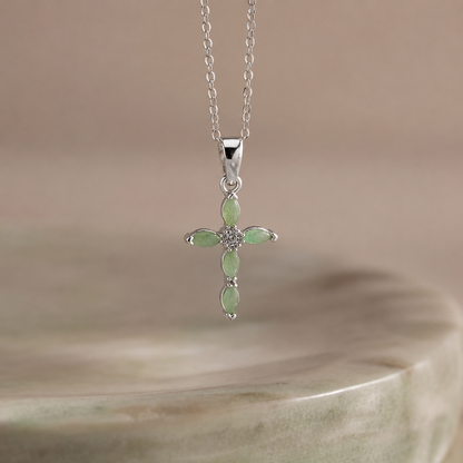 Serenity Jade Cross Necklace