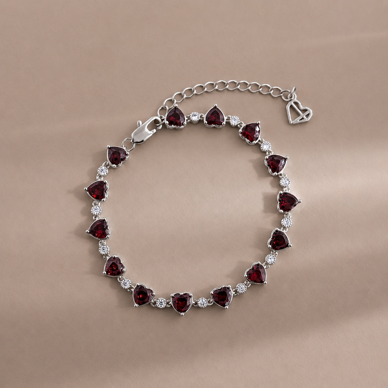 Aura Red Heart Bracelet