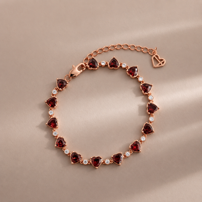 Aura Red Heart Bracelet