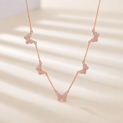 Pave Butterfly Necklace