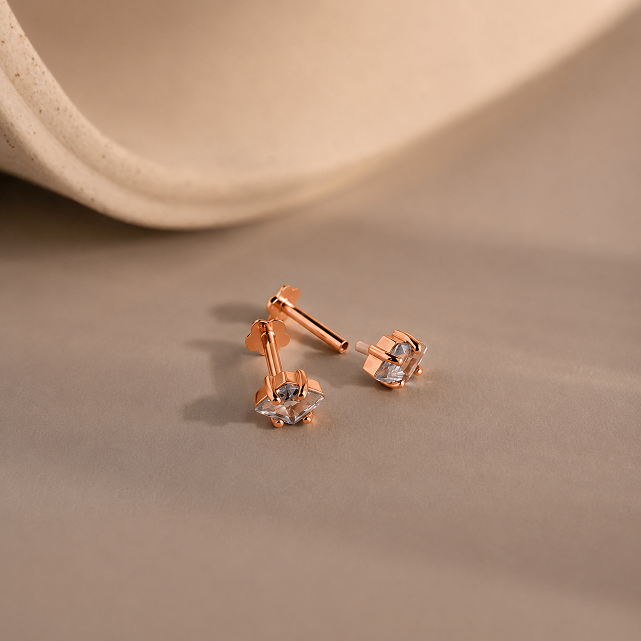 Twilight Rhombus Alexandrite Studs
