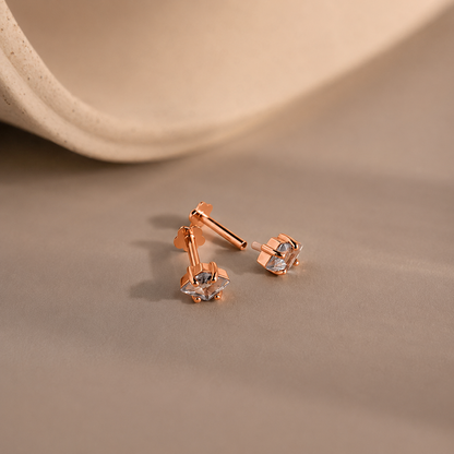 Twilight Rhombus Alexandrite Studs