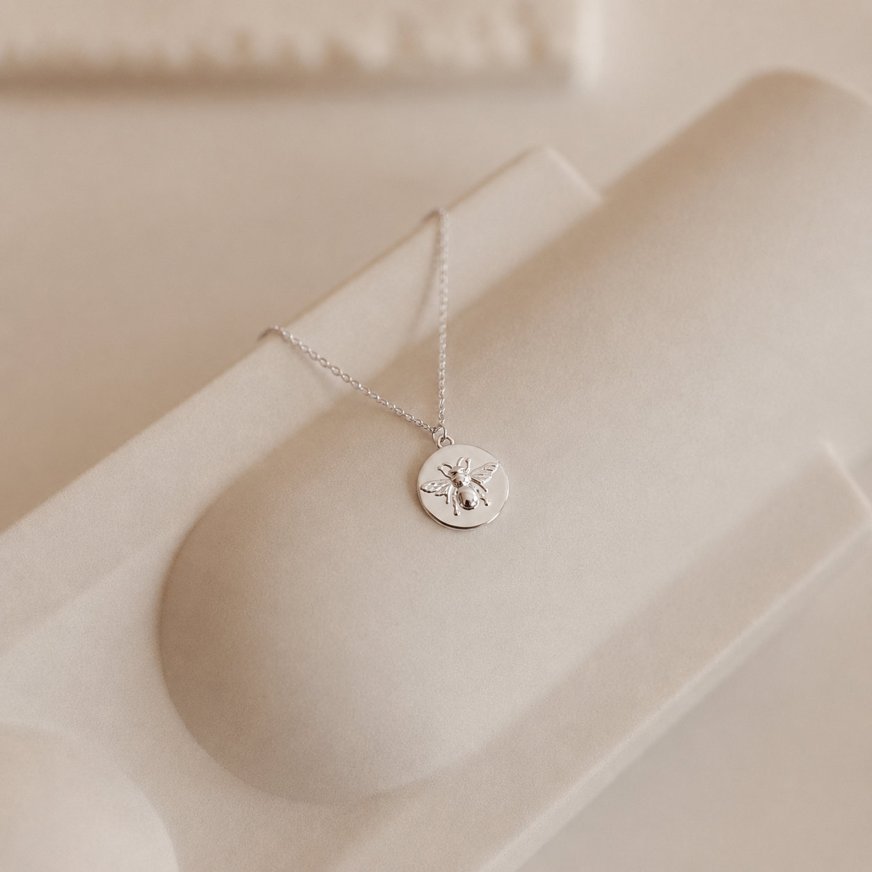 Bee Coin Pendant Necklace